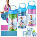 Sports Towel with Machine-Washable, 3 Pack, Ice Cooling Cup Holder Lightweight Reusable - Green+Blue+Rose red option