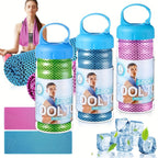 Sports Towel with Machine-Washable, 3 Pack, Ice Cooling Cup Holder Lightweight Reusable
