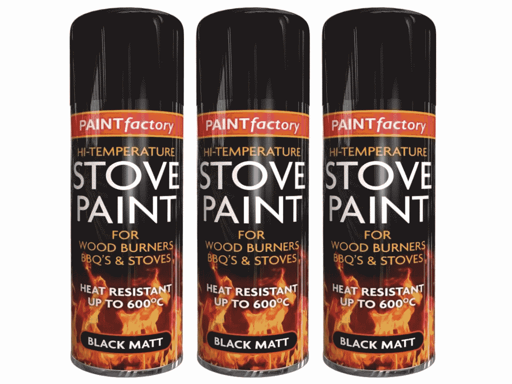 Spray Paint with 400ml, Metal, 3, Heat Resistant Matt Black 3-Pack High - product gallery image 2