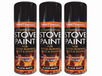 Spray Paint with 400ml, Metal, 3, Heat Resistant Matt Black 3-Pack High - product gallery image 2