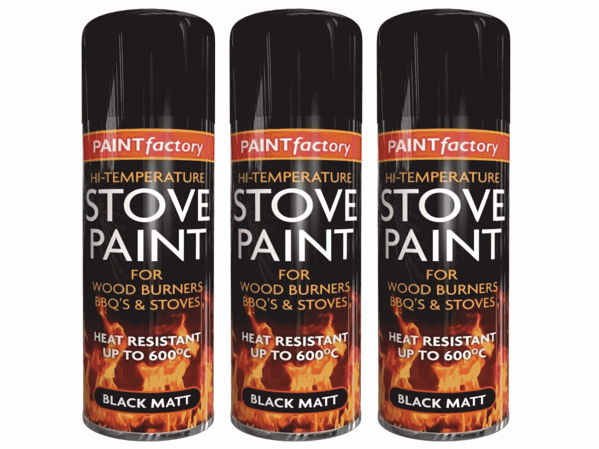 Spray Paint with 400ml, Metal, 3, Heat Resistant Matt Black 3-Pack High - product gallery image 2