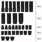 Sq Metric Drive Deep Impact Socket with 32mm, 35pcs Tool Garage Kit 8-32mm Case - product gallery image 5