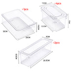 Stackable Fridge Organiser Bin Set with Clear Bins Seven or Ten - product gallery image 2