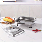 Stainless Steel Insulated Buffet Tray Set with Non-Slip, 4pcs - product gallery image 6