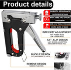 Staple Gun with 14mm, Metal, Heavy Duty 4-in-1 Manual Tacker Staples - product gallery image 12