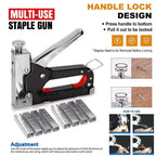 Staple Gun with 14mm, Metal, Heavy Duty 4-in-1 Manual Tacker Staples - product gallery image 3