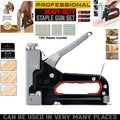 Staple Gun with 14mm, Metal, Heavy Duty 4-in-1 Manual Tacker Staples