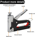 Staple Gun with Non-Slip, Metal, 3-in-1 Heavy Duty Kit Staples (T/U/D - product gallery image 11