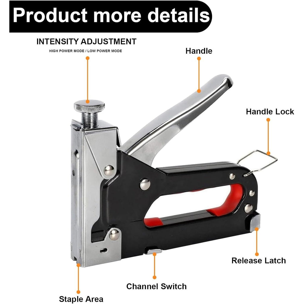 Staple Gun with Non-Slip, Metal, 3-in-1 Heavy Duty Kit Staples (T/U/D - product gallery image 6