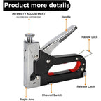 Staple Gun with Non-Slip, Metal, 3-in-1 Heavy Duty Kit Staples (T/U/D - product gallery image 6