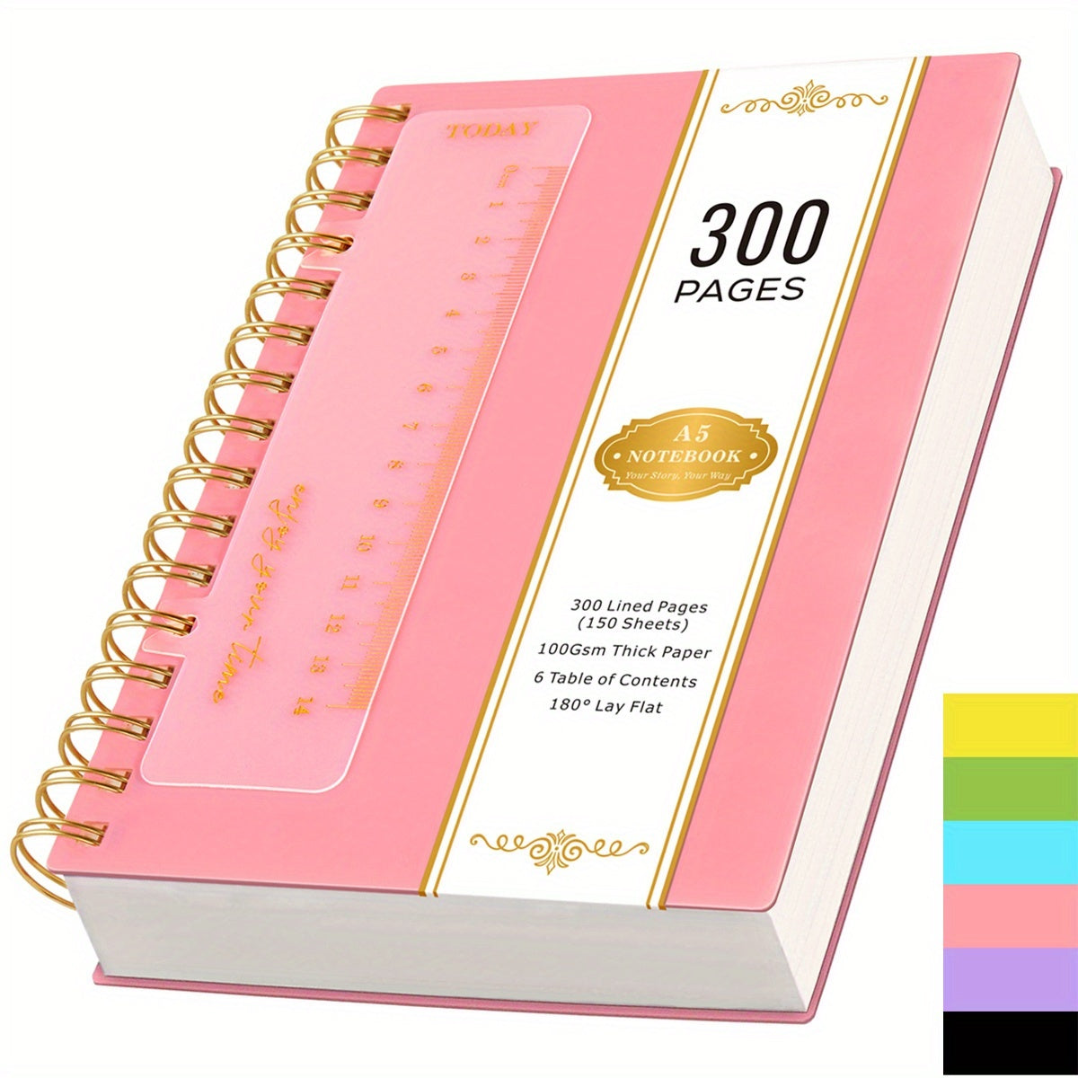 Stationery with A5 Spiral Notebook Pages of 100gsm
