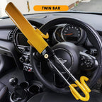 Steering Wheel Lock Twin Bar Double Hook, High Security with Wheels, Metal - product gallery image 5