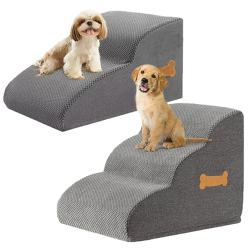 Step or 3-Step Dog Stairs with Removable with Machine-Washable, Non-Slip - product gallery image 4