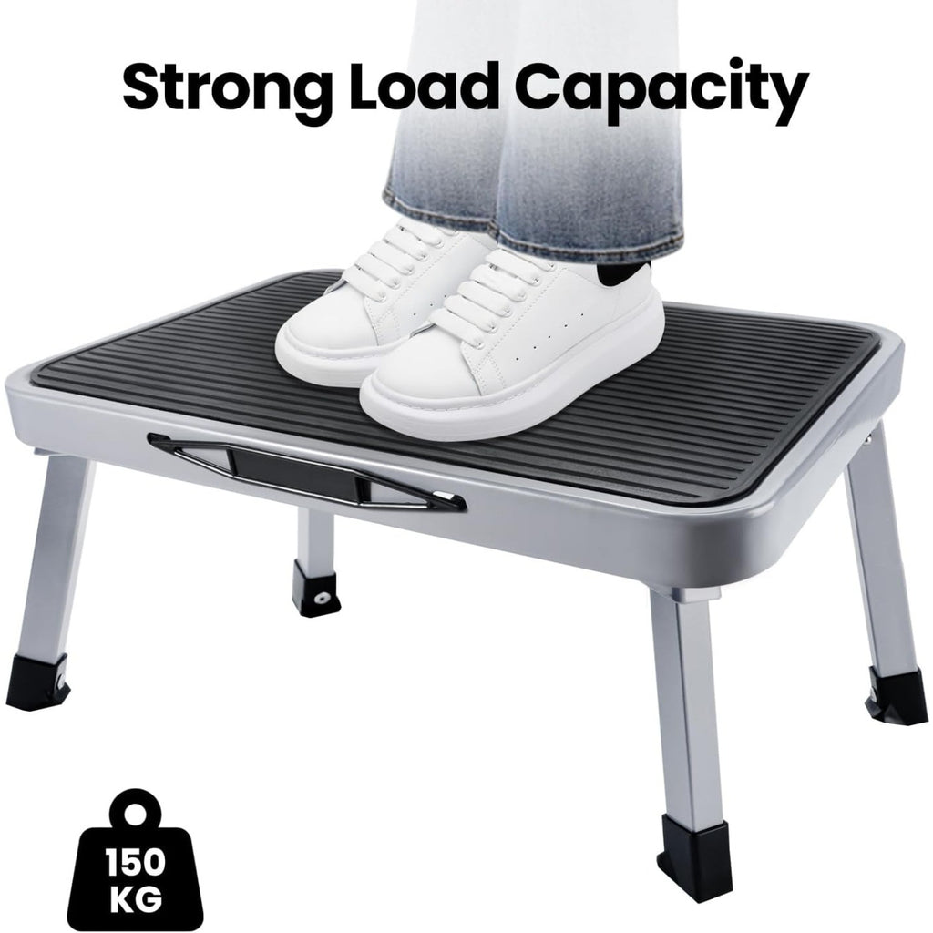 Step Stool with Foldable, Non-Slip, 150kg, Wood for living rooms - product gallery image 2
