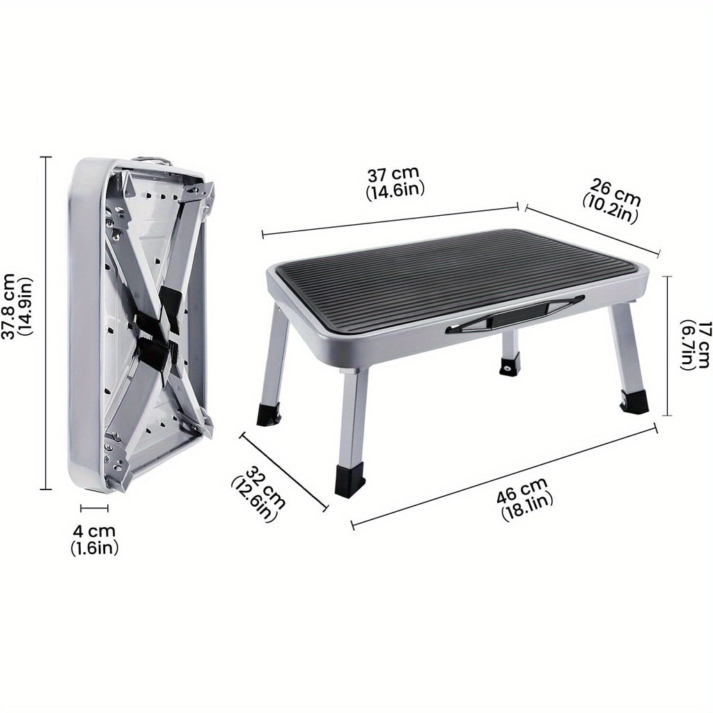 Step Stool with Foldable, Non-Slip, 150kg, Wood for living rooms - product gallery image 4