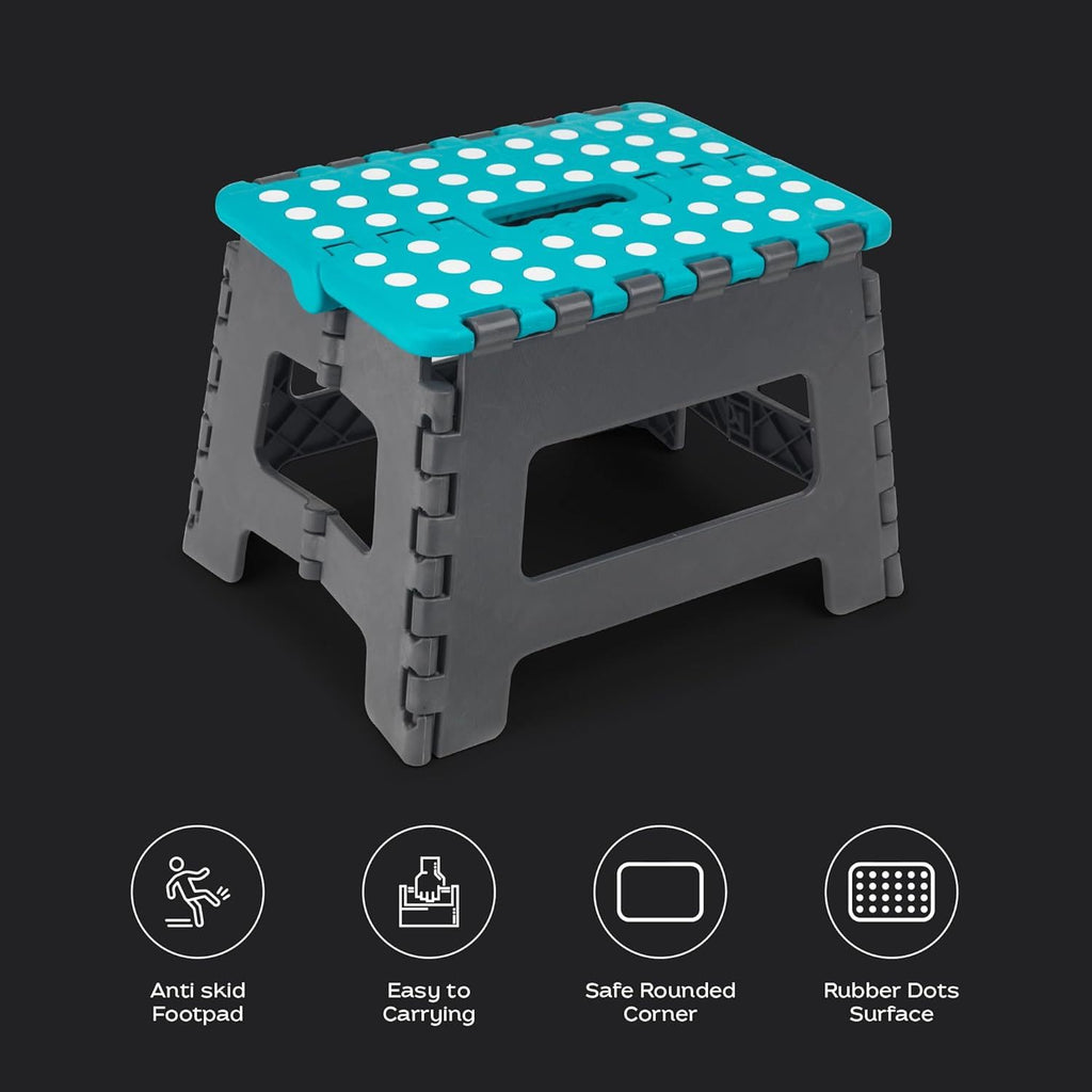 Step Stool with Foldable, Non-Slip, Plastic, Folding Inch Carry Handle Anti-Slip Footpad - product gallery image 11