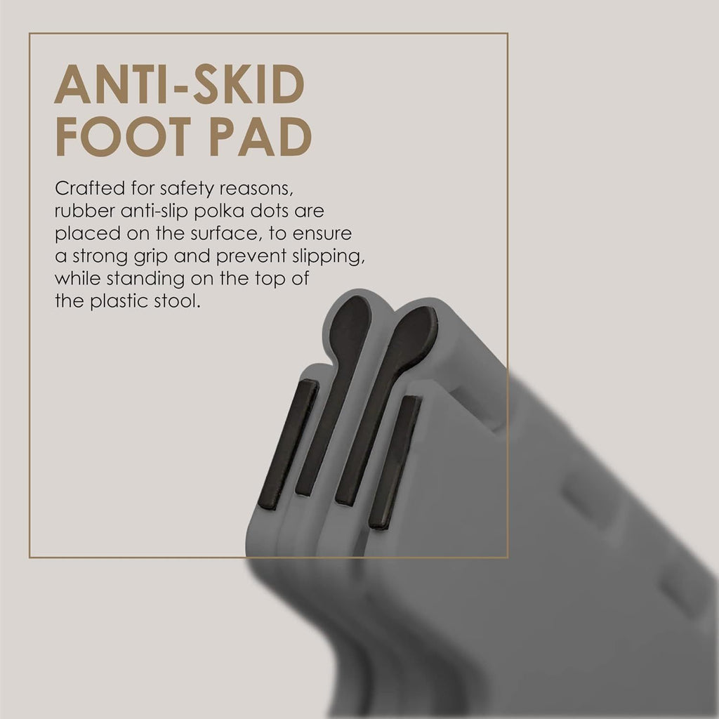 Step Stool with Foldable, Non-Slip, Plastic, Folding Inch Carry Handle Anti-Slip Footpad - product gallery image 3