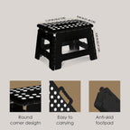 Step Stool with Foldable, Non-Slip, Plastic, Folding Inch Carry Handle Anti-Slip Footpad - product gallery image 7