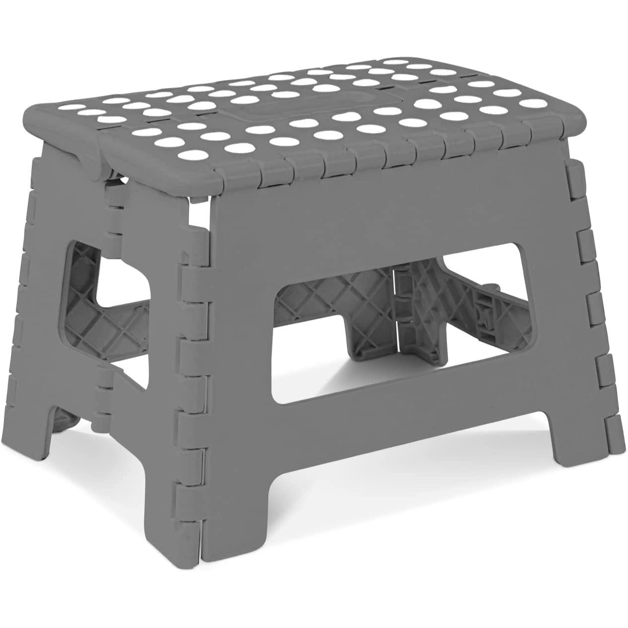 Step Stool with Foldable, Non-Slip, Plastic, Folding Inch Carry Handle Anti-Slip Footpad