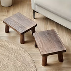 Stool with Wood, Nordic Solid Wood Shoe Changing Rectangular - product gallery image 5