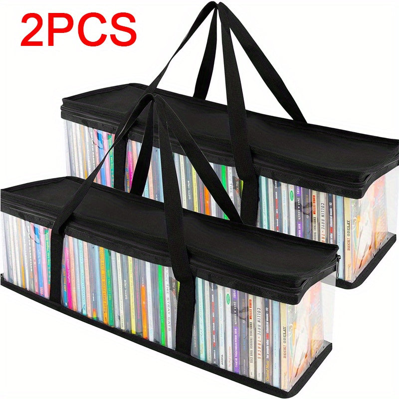 Storage Bag with 2pcs, DVD CD Bags Zip Closure Extra - 2pcs option