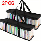 Storage Bag with 2pcs, DVD CD Bags Zip Closure Extra - 2pcs option