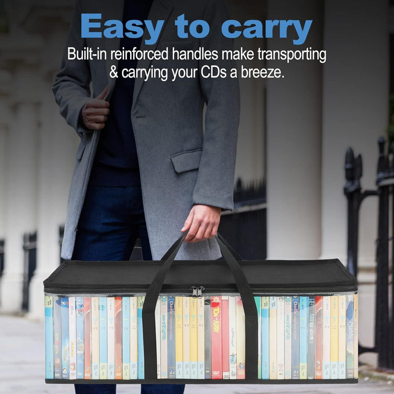 Storage Bag with 2pcs, DVD CD Bags Zip Closure Extra - product gallery image 4