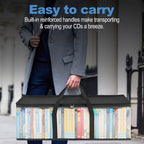 Storage Bag with 2pcs, DVD CD Bags Zip Closure Extra - product gallery image 4