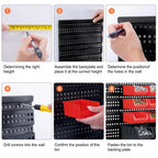 Storage Bin with Wall-Mounted, Plastic, 32pc Wall Mounted Bins Garage Organiser - product gallery image 5