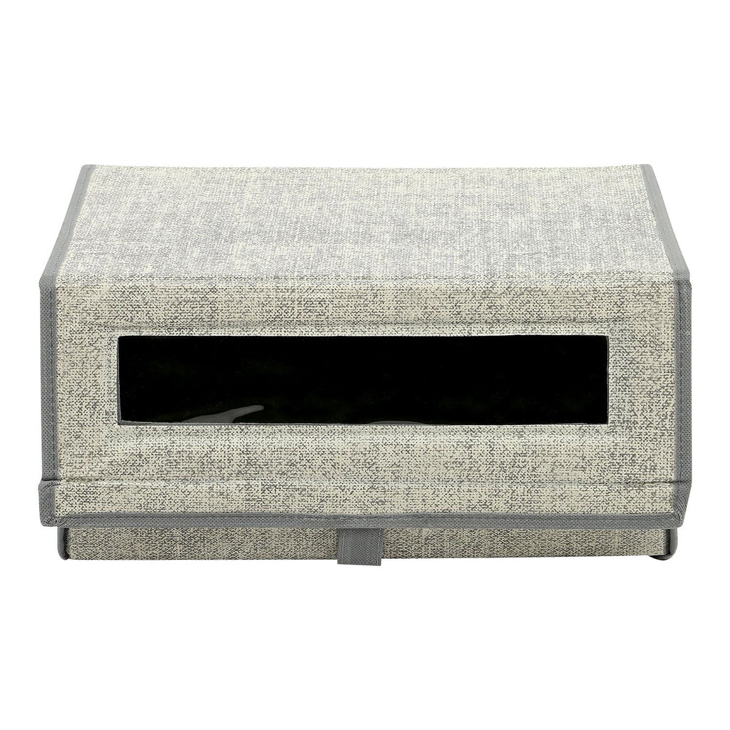 Storage Box with 2, Stackable Fabric Shoe Boxes of Lid - product gallery image 13