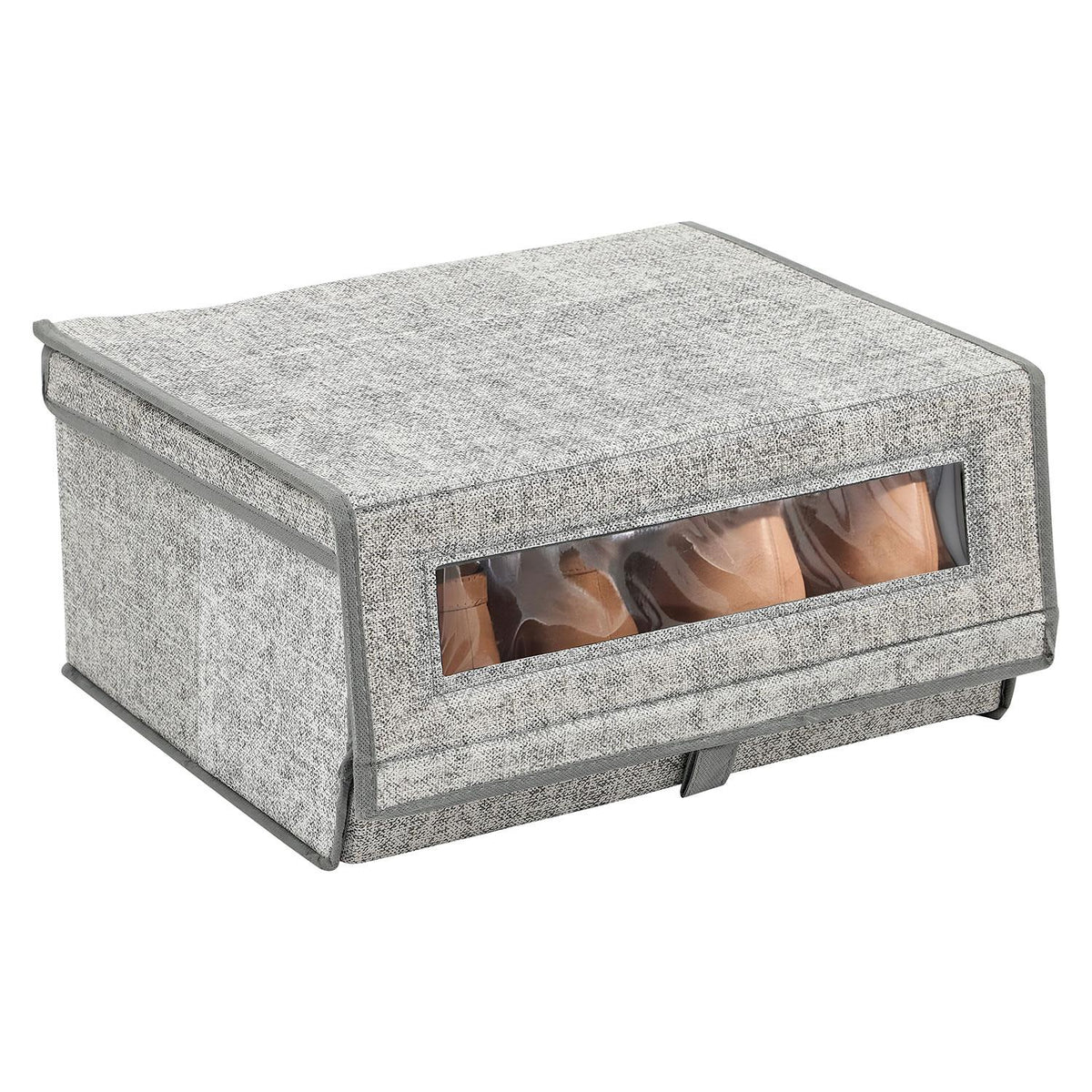 Storage Box with 2, Stackable Fabric Shoe Boxes of Lid - product gallery image 5