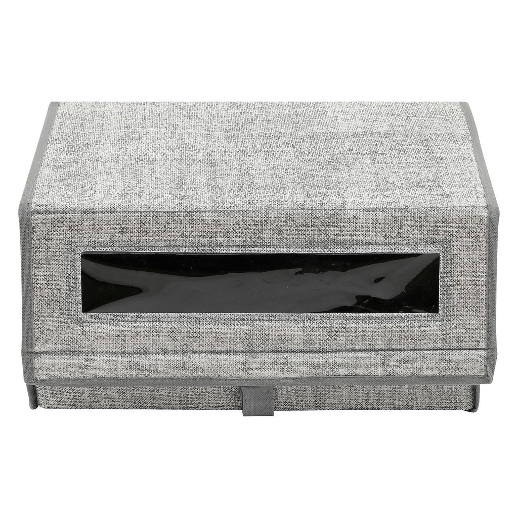 Storage Box with 2, Stackable Fabric Shoe Boxes of Lid - product gallery image 7
