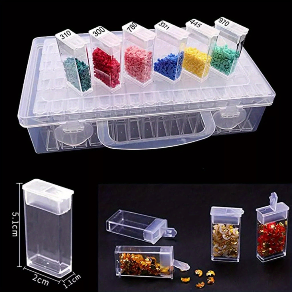 Storage Box with 64 Slot, Diamond Painting Boxes Pot Bead Organiser - product gallery image 5