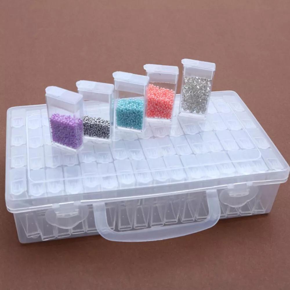 Storage Box with 64 Slot, Diamond Painting Boxes Pot Bead Organiser - product gallery image 8