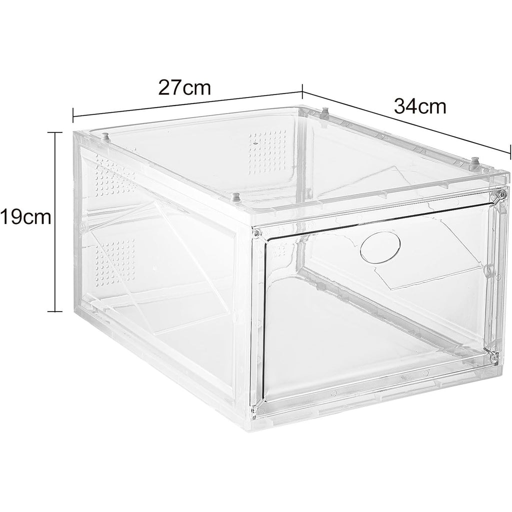 Storage Box with Acrylic, 6 Pack, 6PCS, Shoe Boxes Clear Stackable Transparent Plastic - product gallery image 2