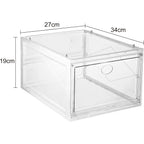 Storage Box with Acrylic, 6 Pack, 6PCS, Shoe Boxes Clear Stackable Transparent Plastic - product gallery image 2