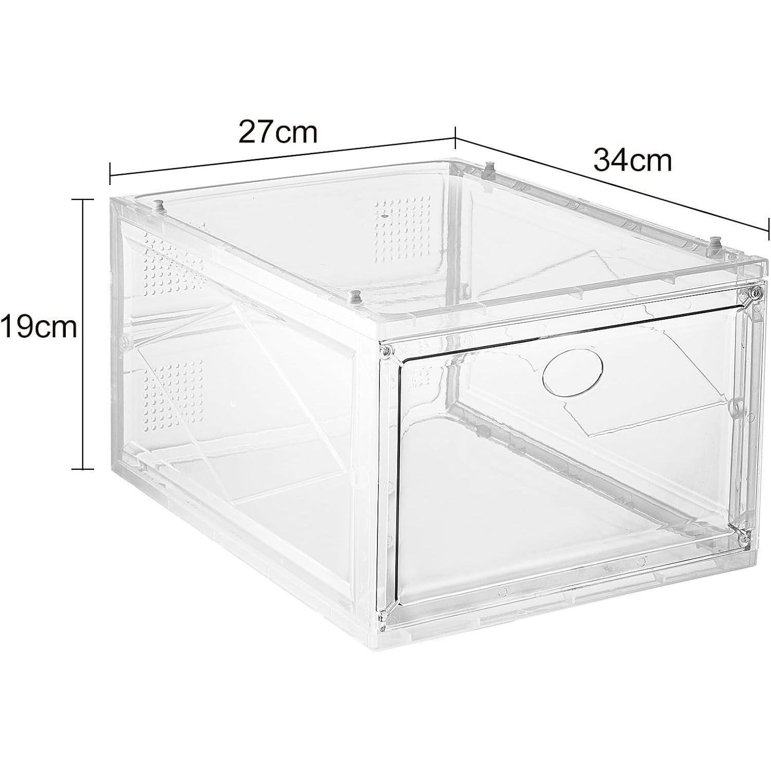 Storage Box with Acrylic, 6 Pack, 6PCS, Shoe Boxes Clear Stackable Transparent Plastic - product gallery image 2