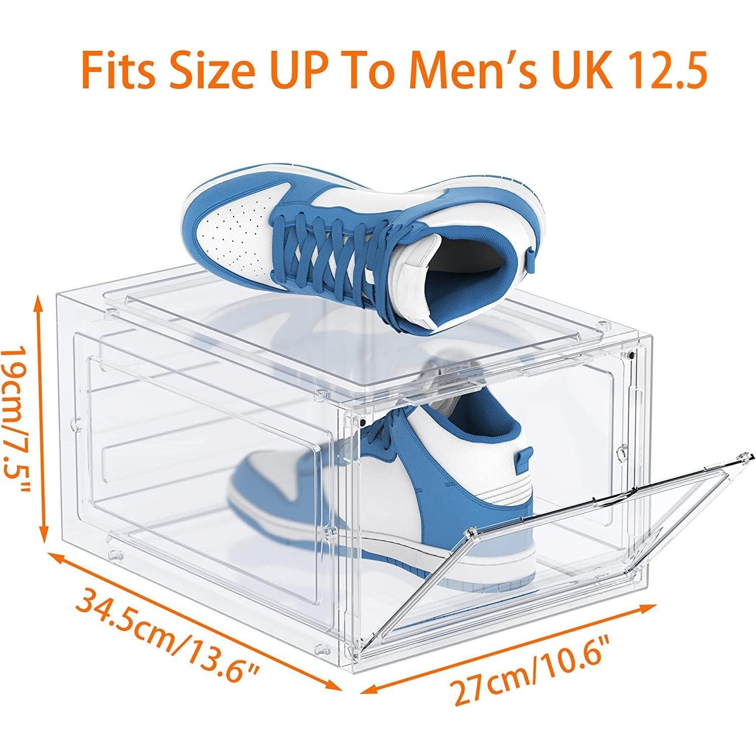 Storage Box with Acrylic, 6 Pack, 6PCS, Shoe Boxes Clear Stackable Transparent Plastic - product gallery image 5