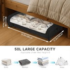 Storage Box with Space-Saving, Foldable, 2 Pack, Under Bed Bags Large Foldable Boxes - product gallery image 6