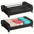 Storage Box with Space-Saving, Foldable, 2 Pack, Under Bed Bags Large Foldable Boxes