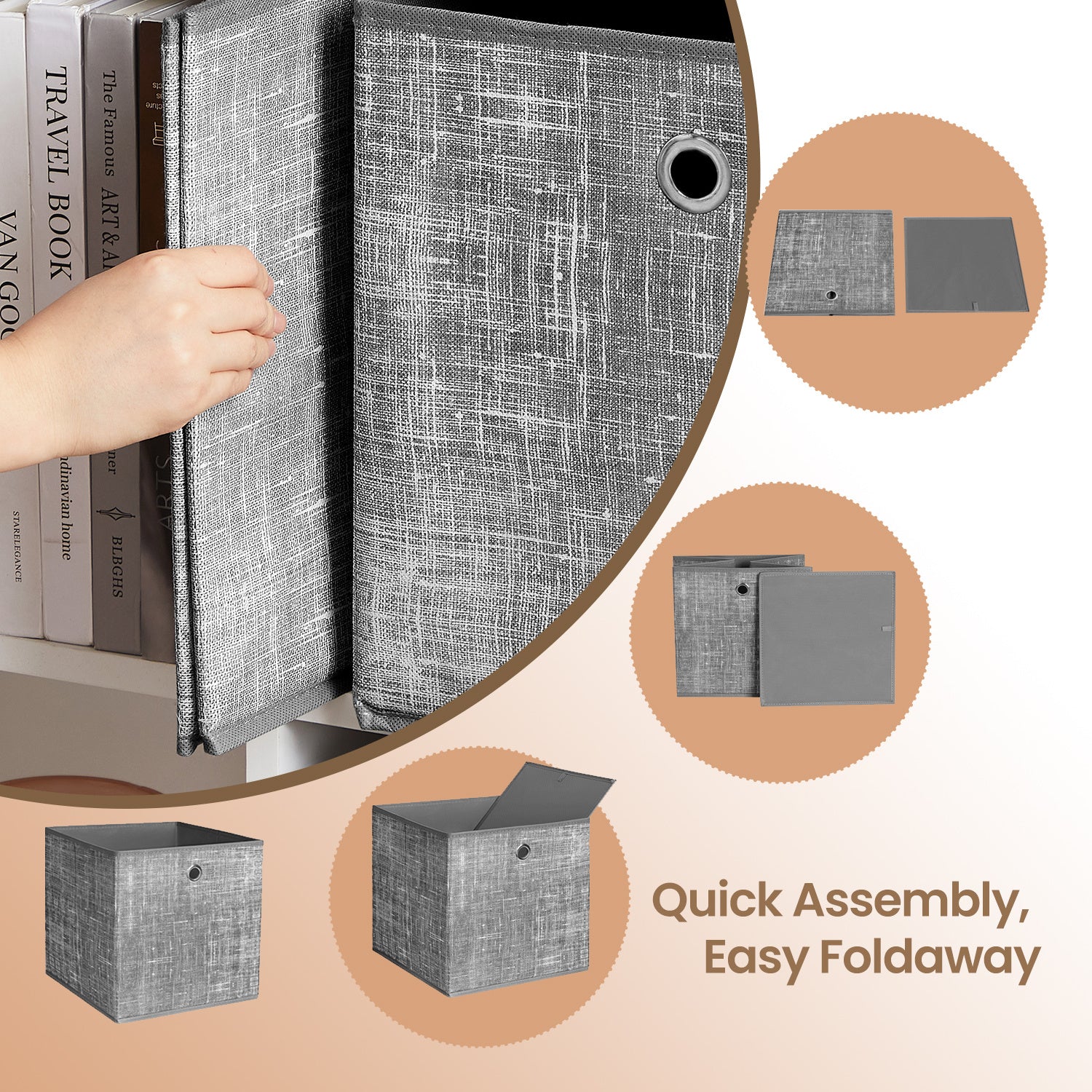 Storage Box with Space-Saving, Foldable, Machine-Washable - product gallery image 5