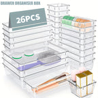 Storage Box with Space-Saving, Plastic, 26PCS/Set for home offices