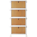 Storage Box with Wheels, Lockable, Plastic, 4-Tier Stackable Wheels Lids Total Clear - product gallery image 3