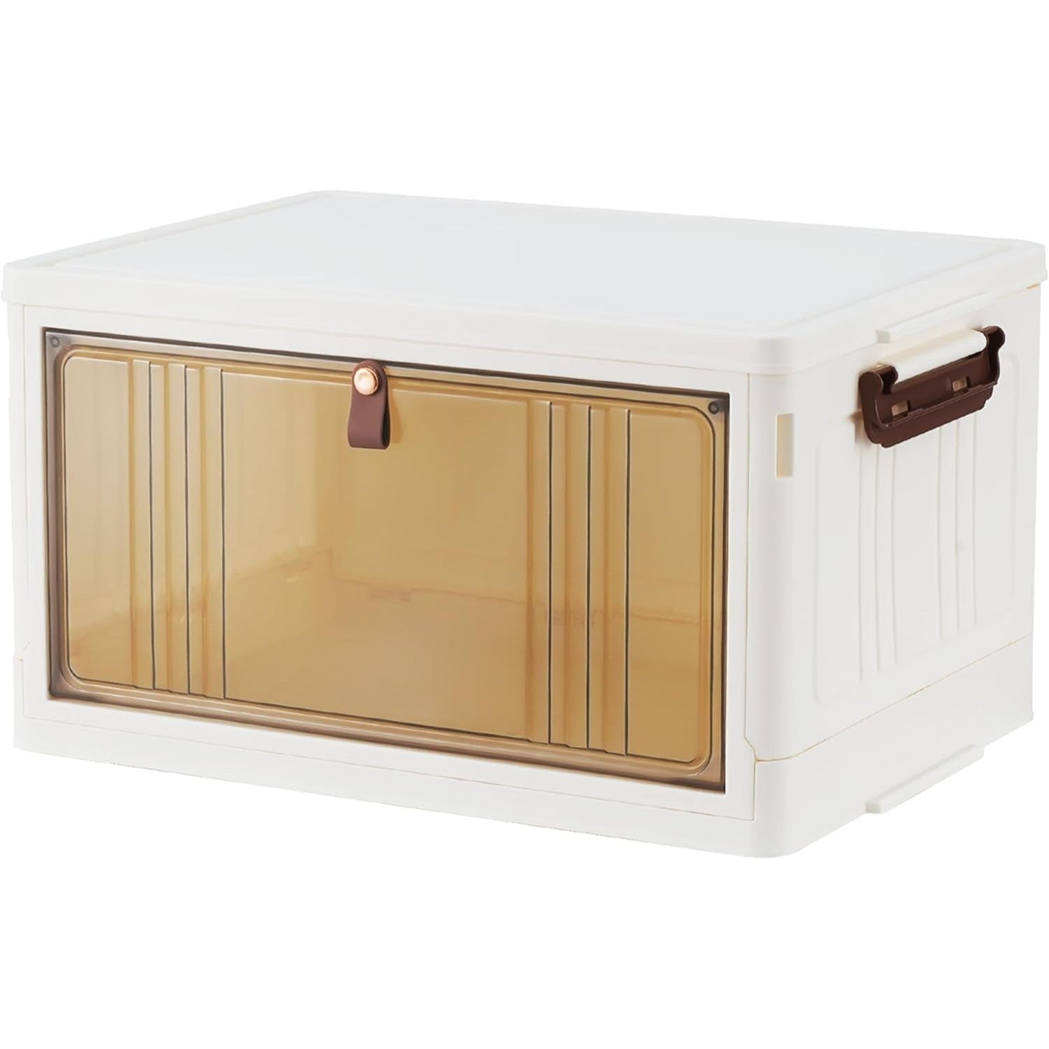 Storage Box with Wheels, Lockable, Plastic, 4-Tier Stackable Wheels Lids Total Clear - product gallery image 5