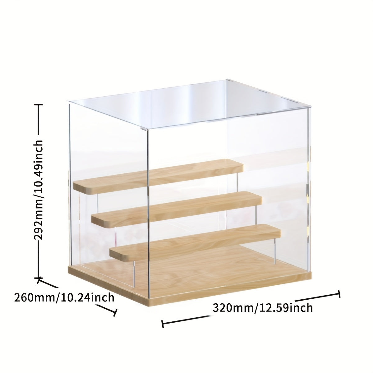 Storage Cabinet with 133cm, Metal, Acrylic Display Bamboo Frame Collectible - Acrylic Display Cabinet option