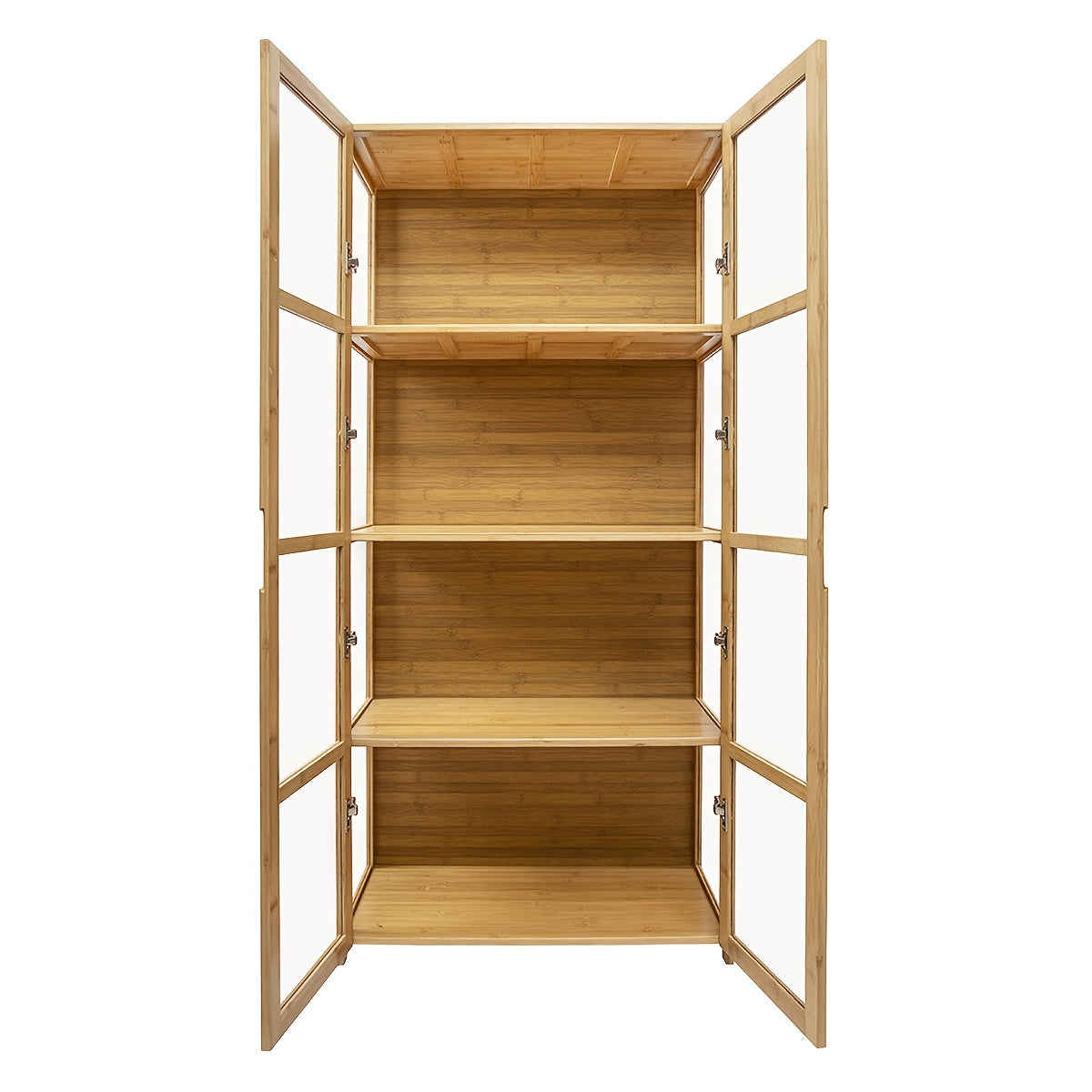 Storage Cabinet with 133cm, Metal, Acrylic Display Bamboo Frame Collectible - product gallery image 6
