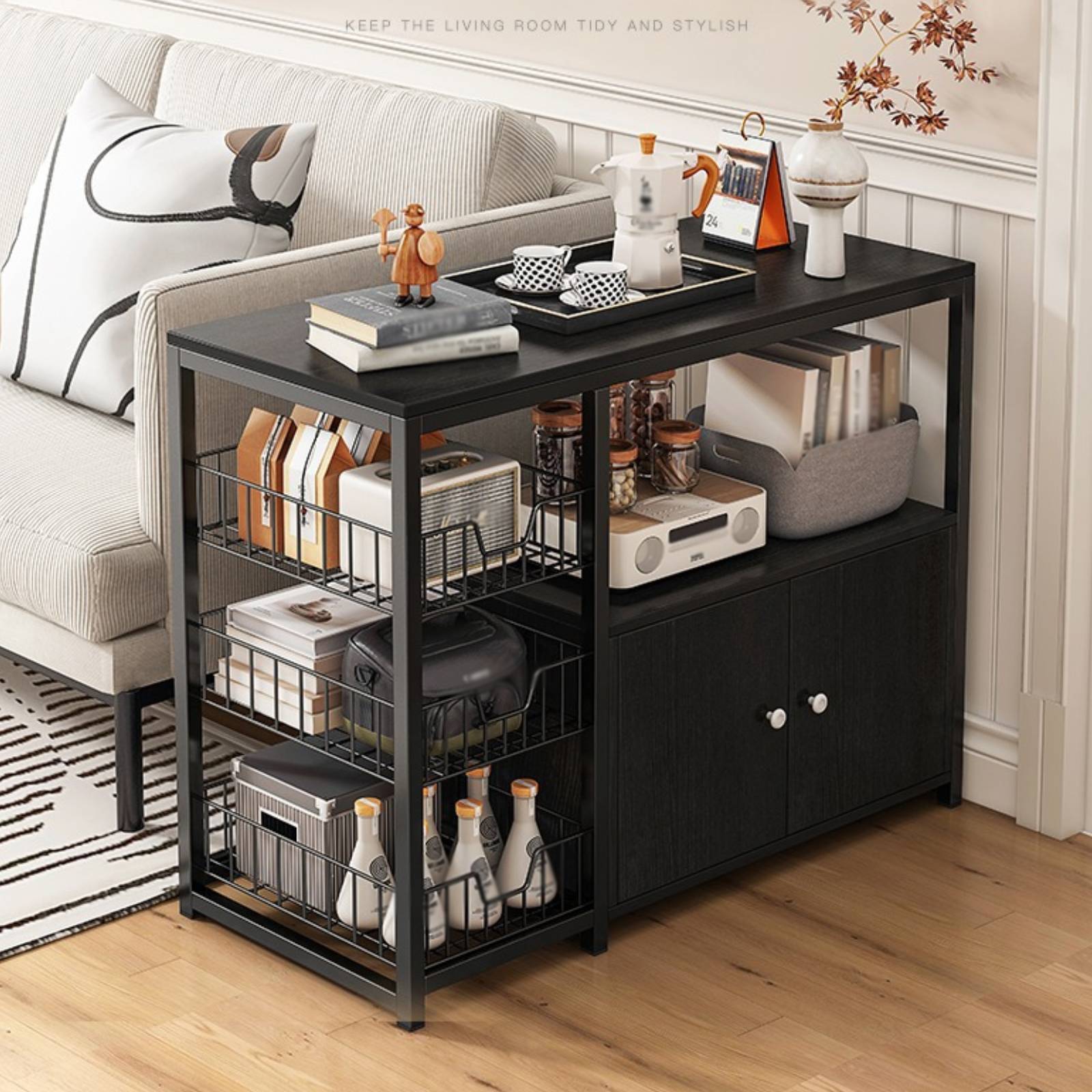 Storage Cabinet with Easy Assembly, Freestanding for living rooms - product gallery image 3