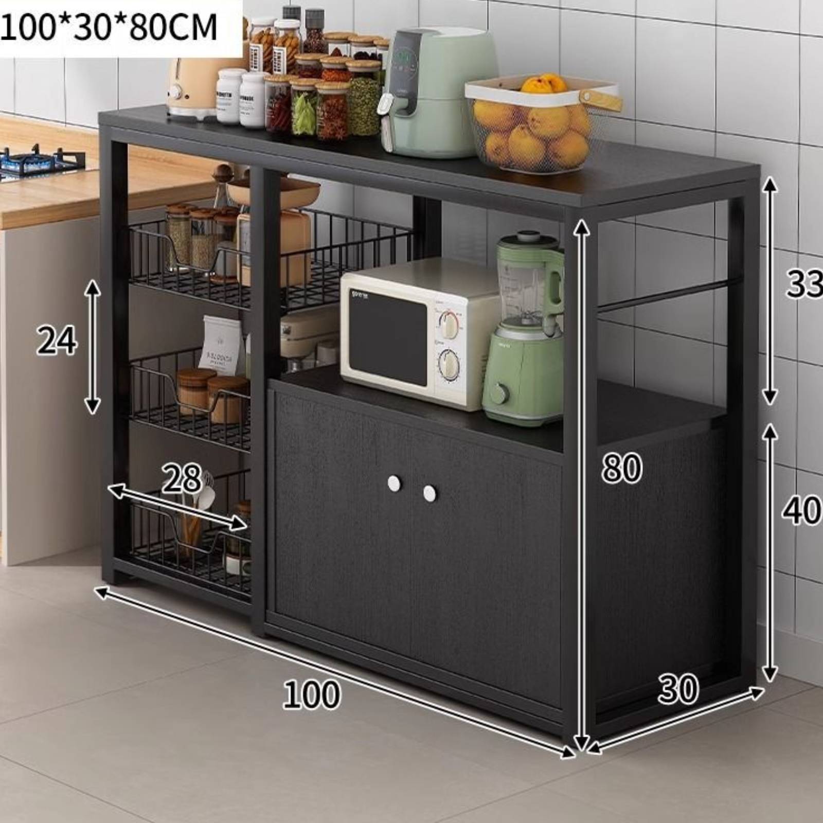 Storage Cabinet with Easy Assembly, Freestanding for living rooms - product gallery image 4