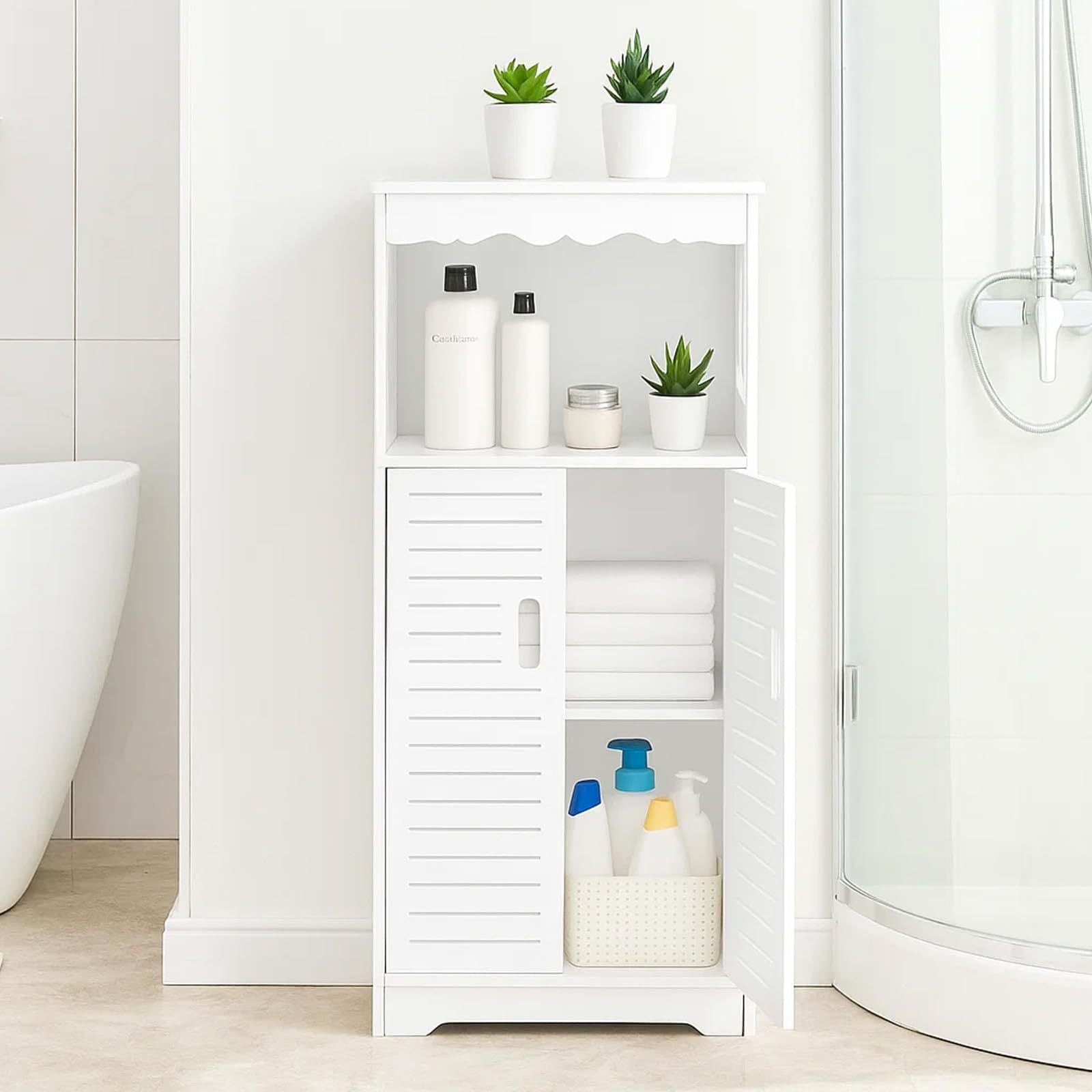 Storage Cabinet with Space-Saving, Freestanding for living rooms