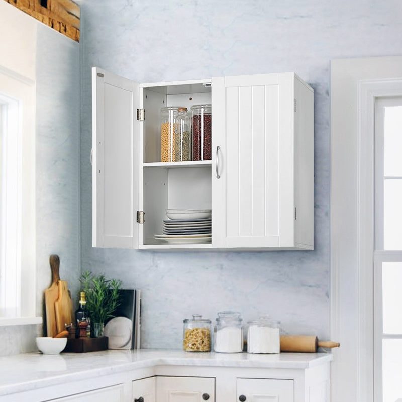 Storage Cabinet with Wall-Mounted, Easy Assembly, Adjustable Shelf